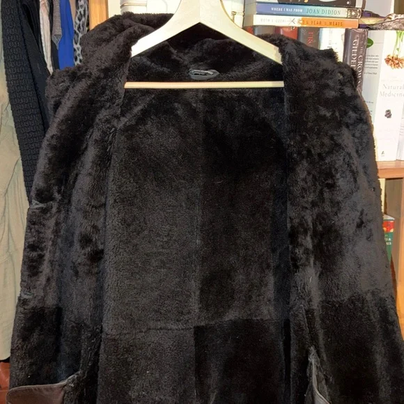 lambskin Cole Haan BLACK FULL LENGTH COAT - Picture 13 of 15